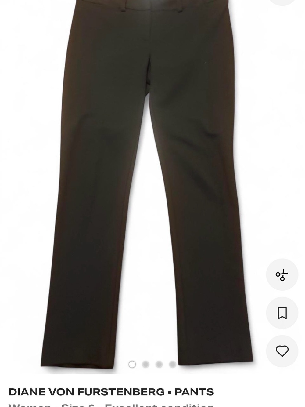 Diane von Furstenberg Women’s Black Dress Pants Size 6